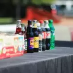 assorted beverage bottles