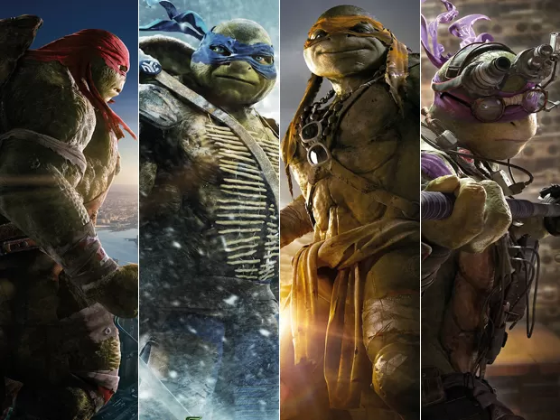 Raphael, Leonardo, Michelangelo e Donatello: as Tartarugas Ninja (Foto: Divulgação/Paramount)