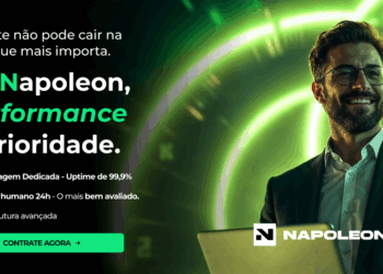 Napoleon Hospedagem dashboard moderno com servidores VDS brasileiros alta performance 2025