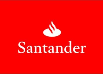 Logo Banco Santander oficial vermelho branco conta sem tarifa digital