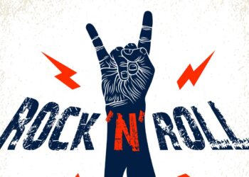 O Dia em que o Rock Uniu o Mundo: A História por Trás do Live Aid e da Criação do 'Dia Mundial do Rock' 3 Mão estilizada fazendo o sinal simbolo do rock, sobre a frase "ROCK 'N' ROLL"